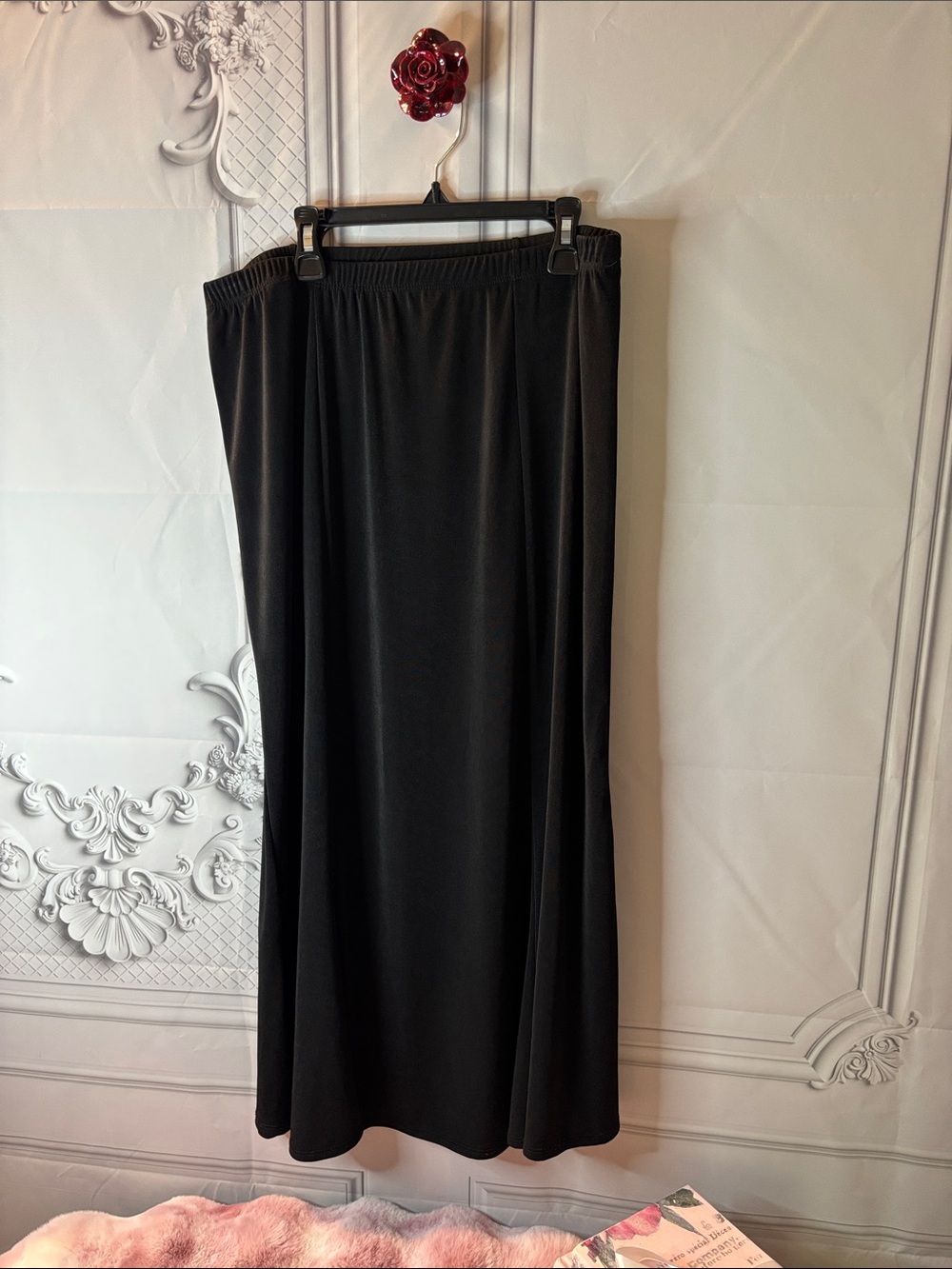 CSC Studio Black Maxi Skirt with Elastic Waist, Size M